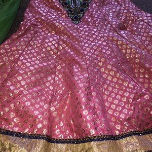 Peach color anlakari with duppta